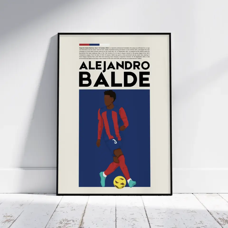 Alejandro Balde Barcelona - Minimalist Poster - Fans Favourites