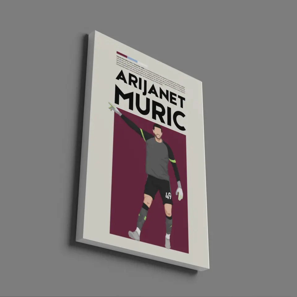 Arijanet Muric Burnley - Minimalist Poster - Fans Favourites