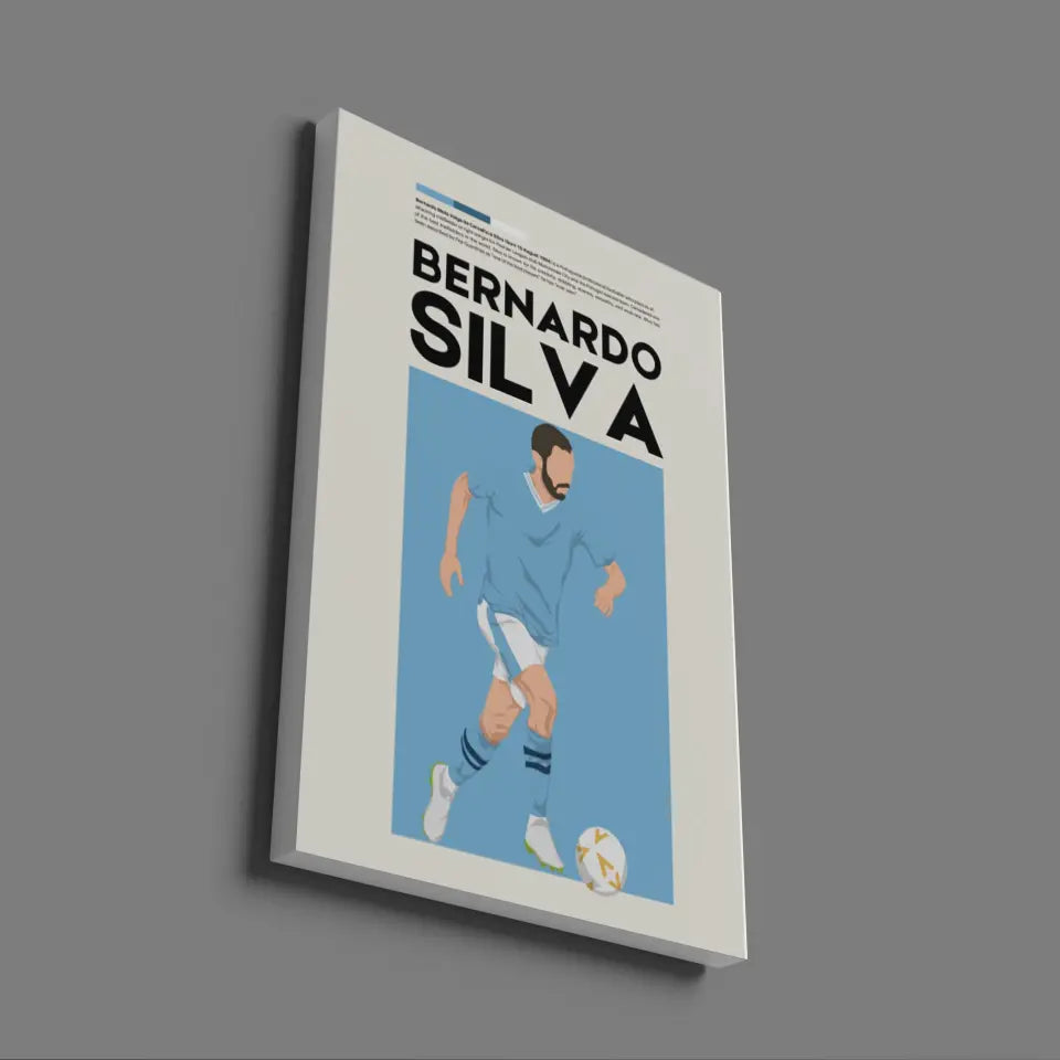 Bernardo Silva Man City - Minimalist Poster - Fans Favourites