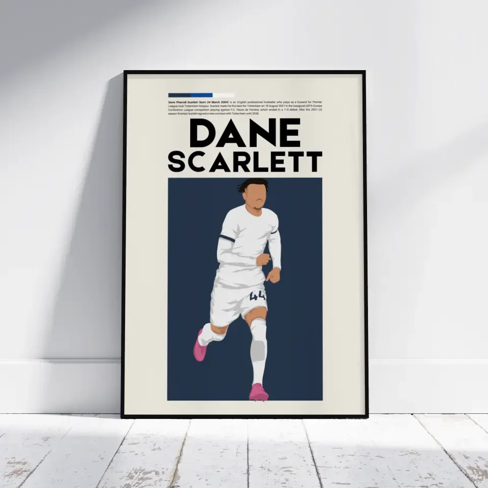 Dane Scarlett Tottenham - Minimalist Poster - Fans Favourites