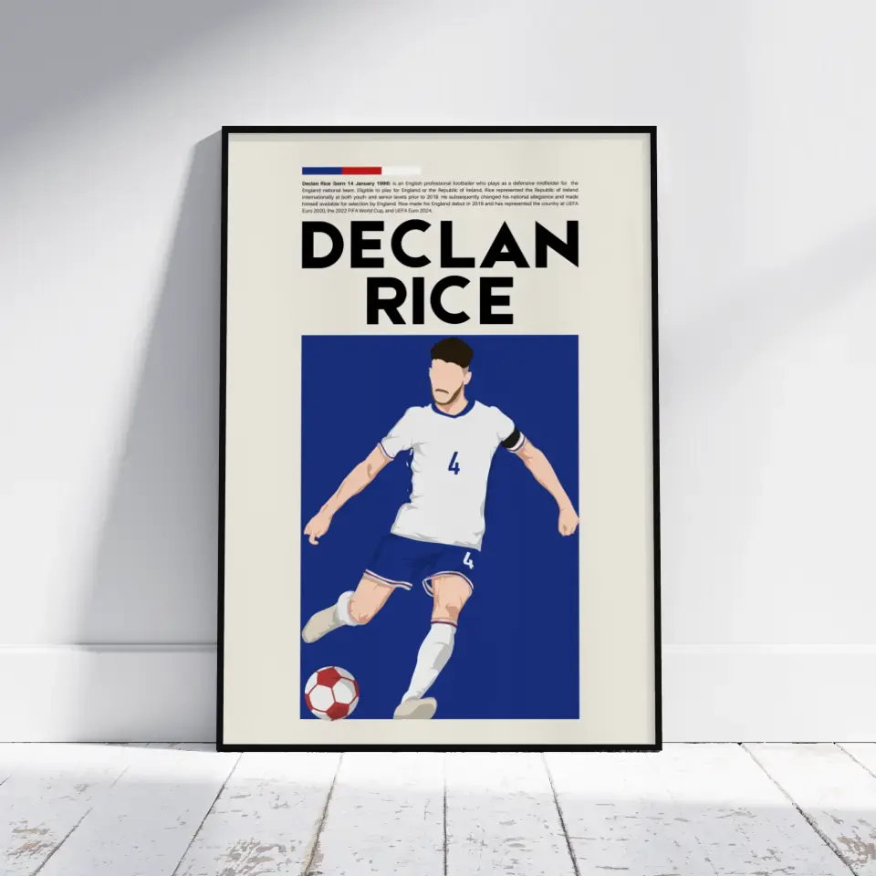 Declan Rice England - Minimalist Poster - Fans Favourites