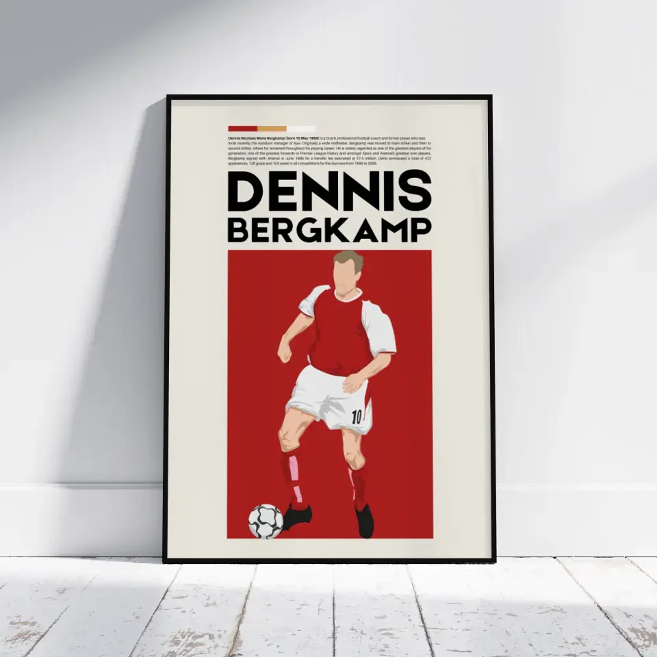 Dennis Bergkamp Arsenal - Minimalist Poster - Fans Favourites