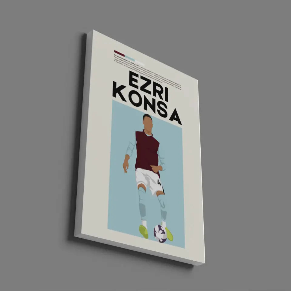 Ezri Konsa Aston Villa - Minimalist Poster - Fans Favourites