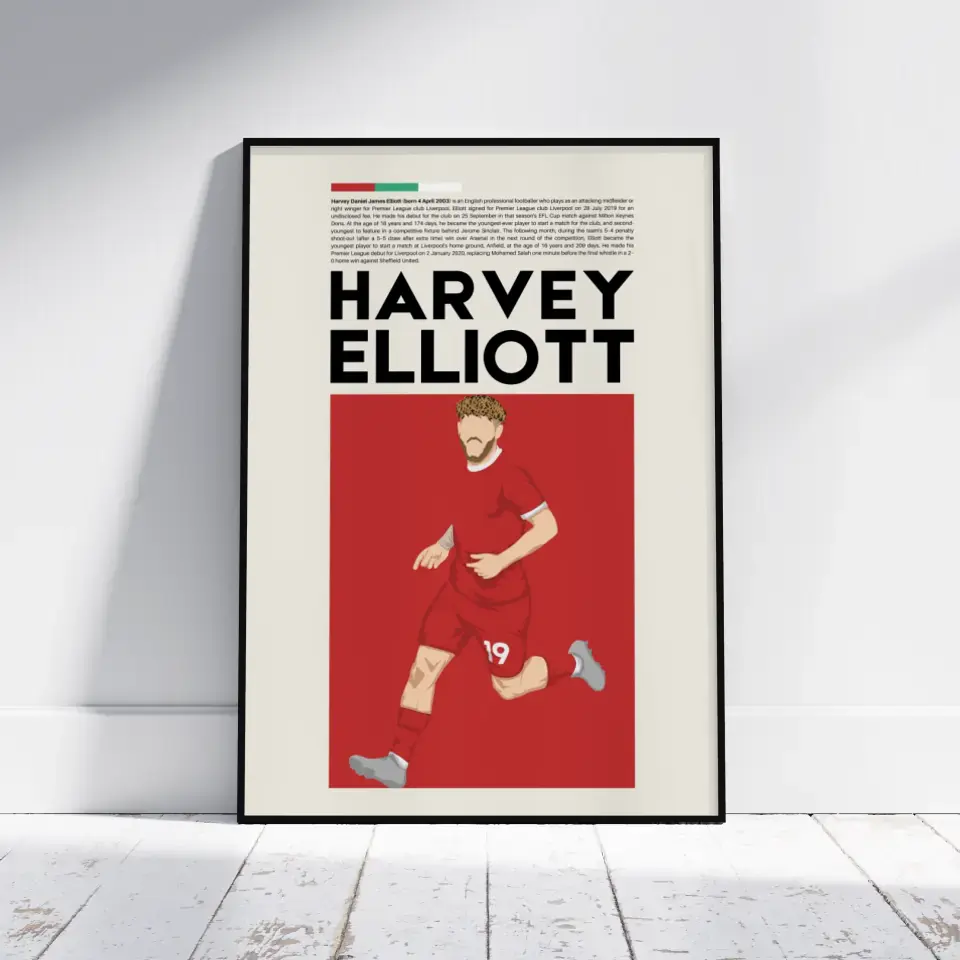 Harvey Elliott Liverpool - Minimalist Poster - Fans Favourites