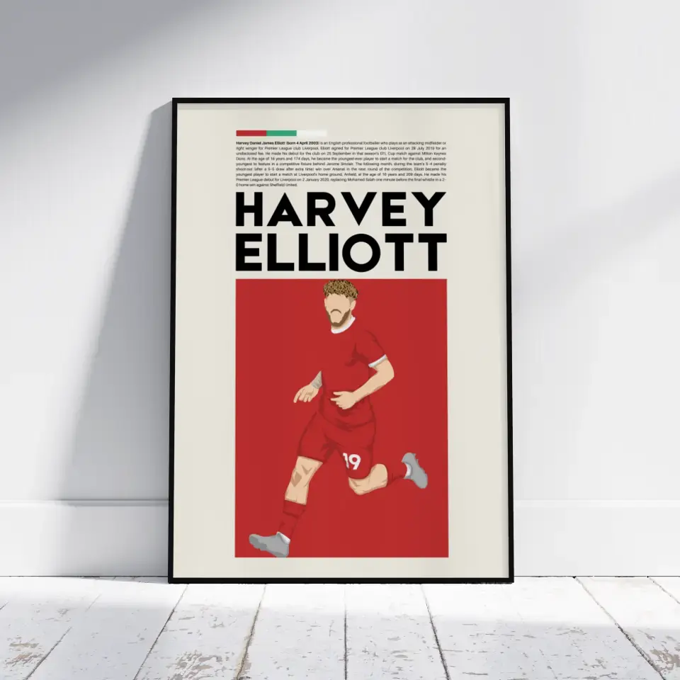 Harvey Elliott Liverpool - Minimalist Poster - Fans Favourites