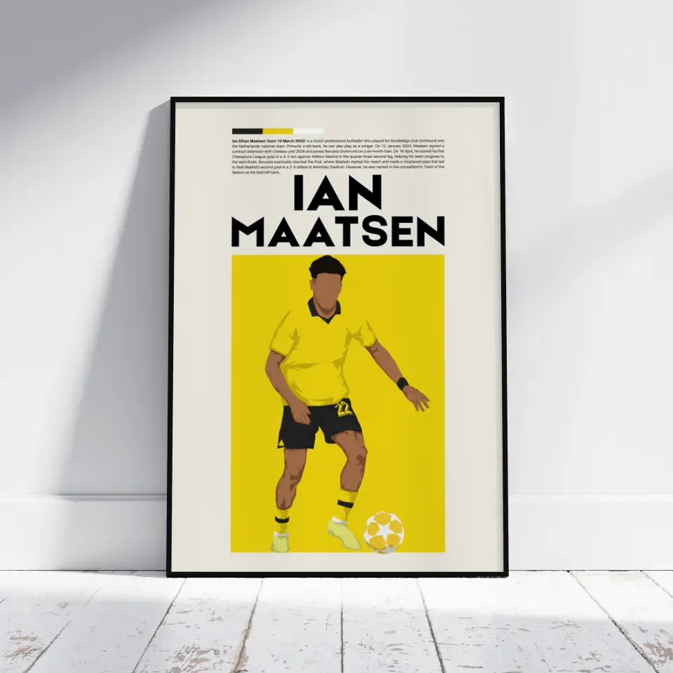 Ian Maatsen Dortmund - Minimalist Poster - Fans Favourites