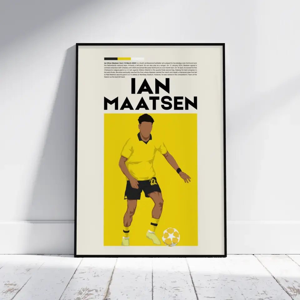 Ian Maatsen Dortmund - Minimalist Poster - Fans Favourites