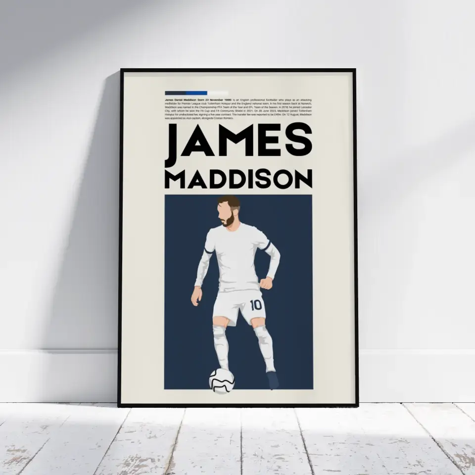 James Maddison Tottenham - Minimalist Poster - Fans Favourites