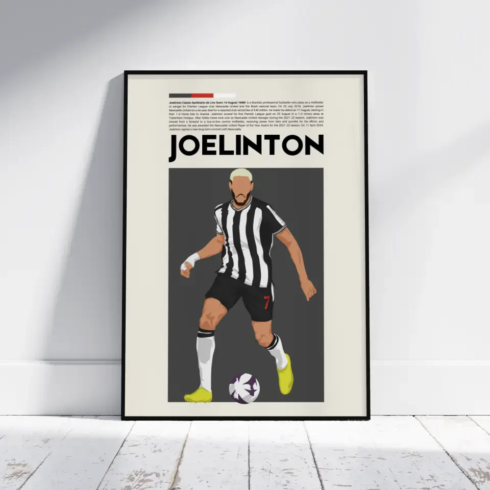 Joelinton Newcastle - Minimalist Poster - Fans Favourites