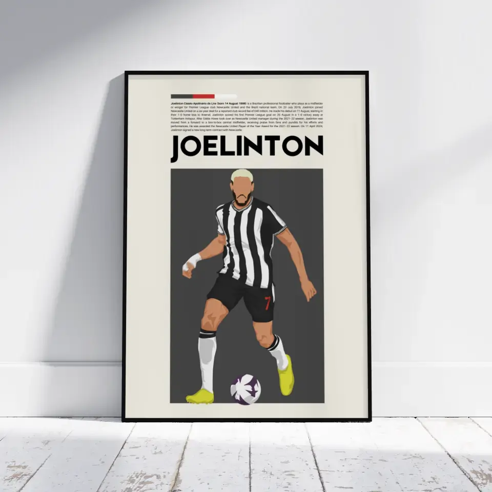Joelinton Newcastle - Minimalist Poster - Fans Favourites