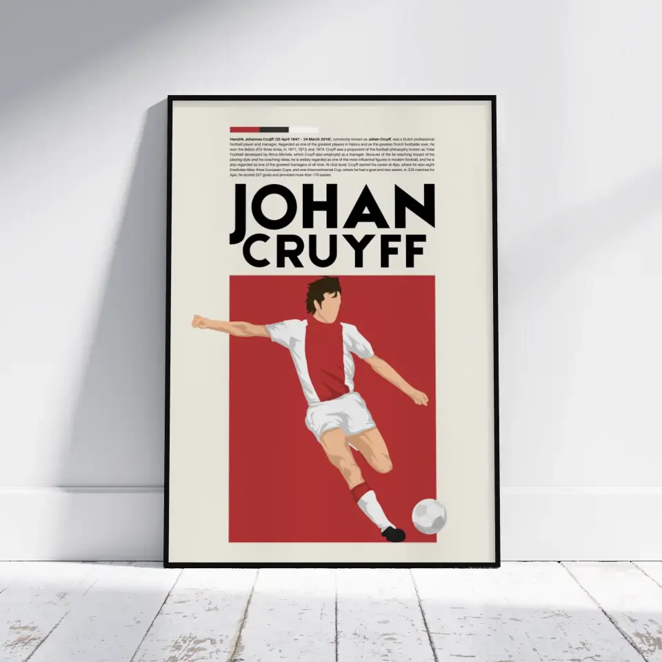 Johan Cruyff Ajax - Minimalist Poster - Fans Favourites