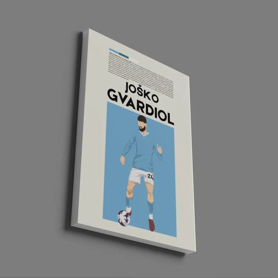 Joško Gvardiol Man City - Minimalist Poster - Fans Favourites