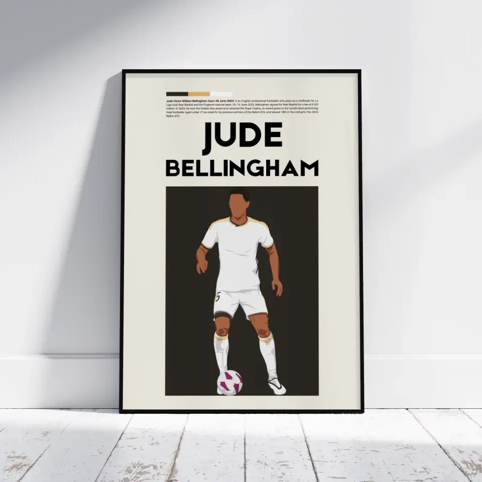 Jude Bellingham Real Madrid - Minimalist Poster - Fans Favourites