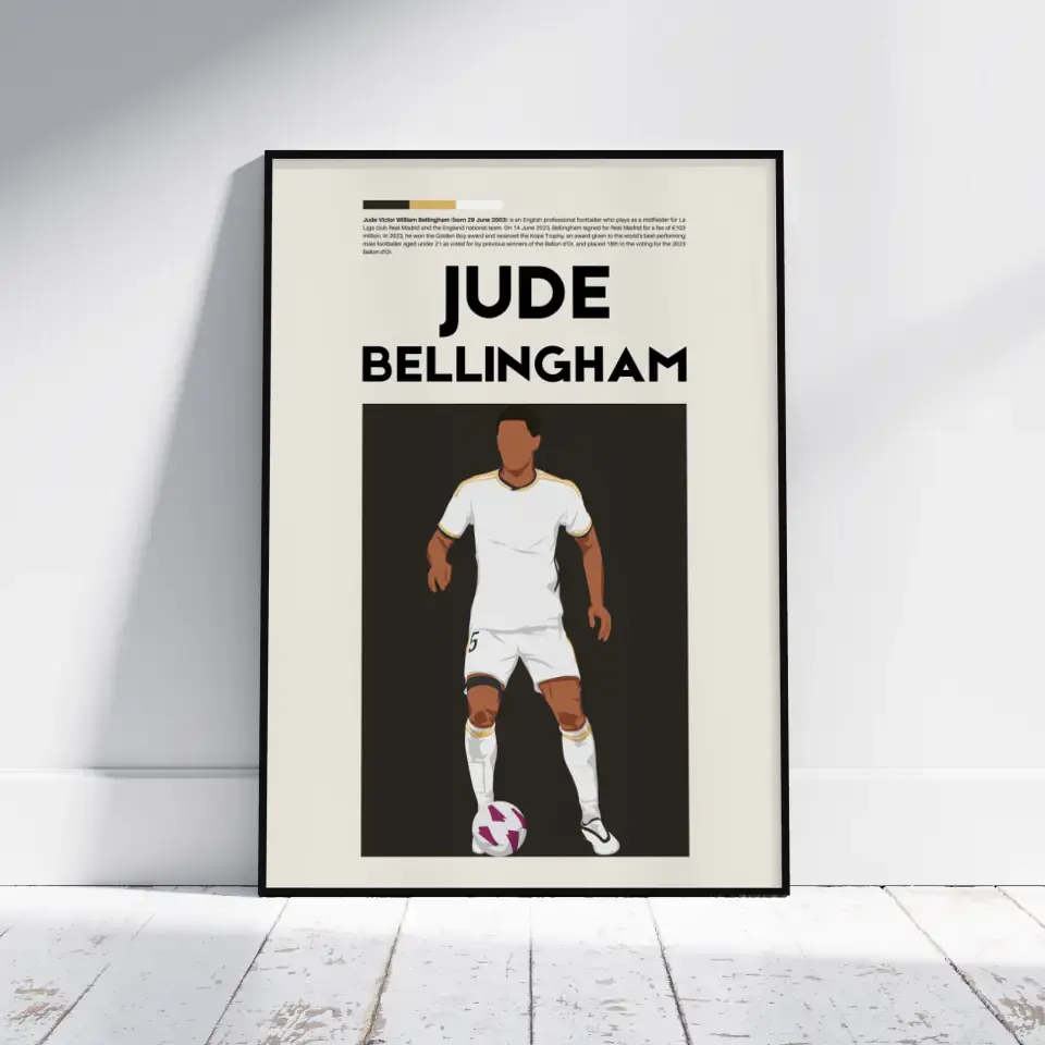 Jude Bellingham Real Madrid - Minimalist Poster - Fans Favourites