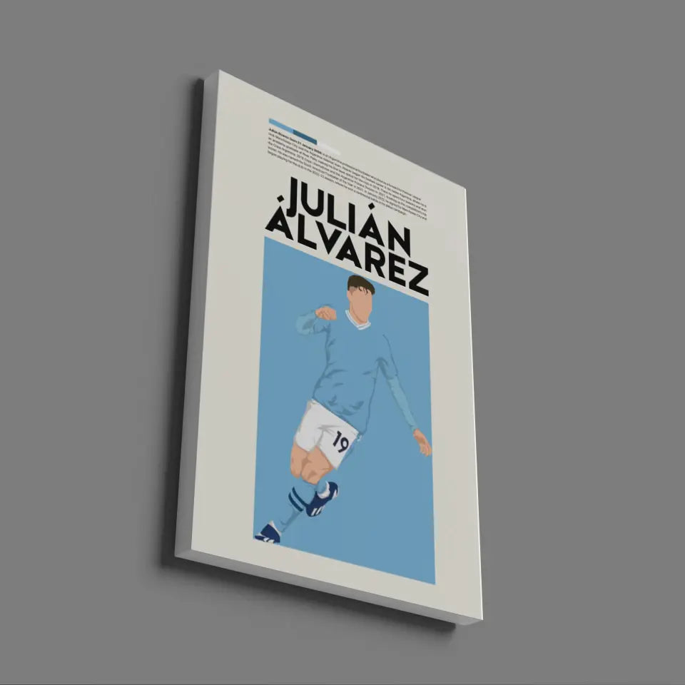Julián Álvarez Man City - Minimalist Poster - Fans Favourites