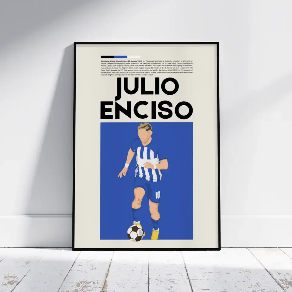 Julio Enciso Brighton - Minimalist Poster - Fans Favourites