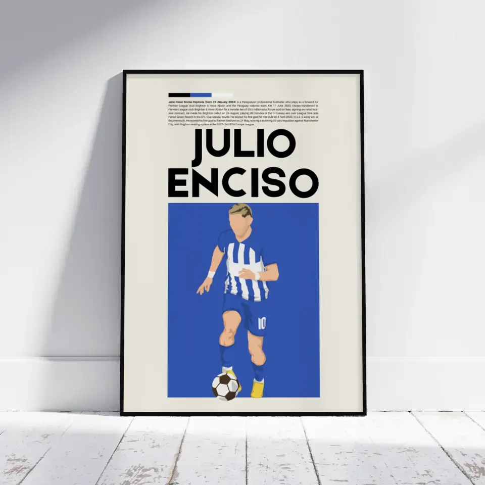 Julio Enciso Brighton - Minimalist Poster - Fans Favourites