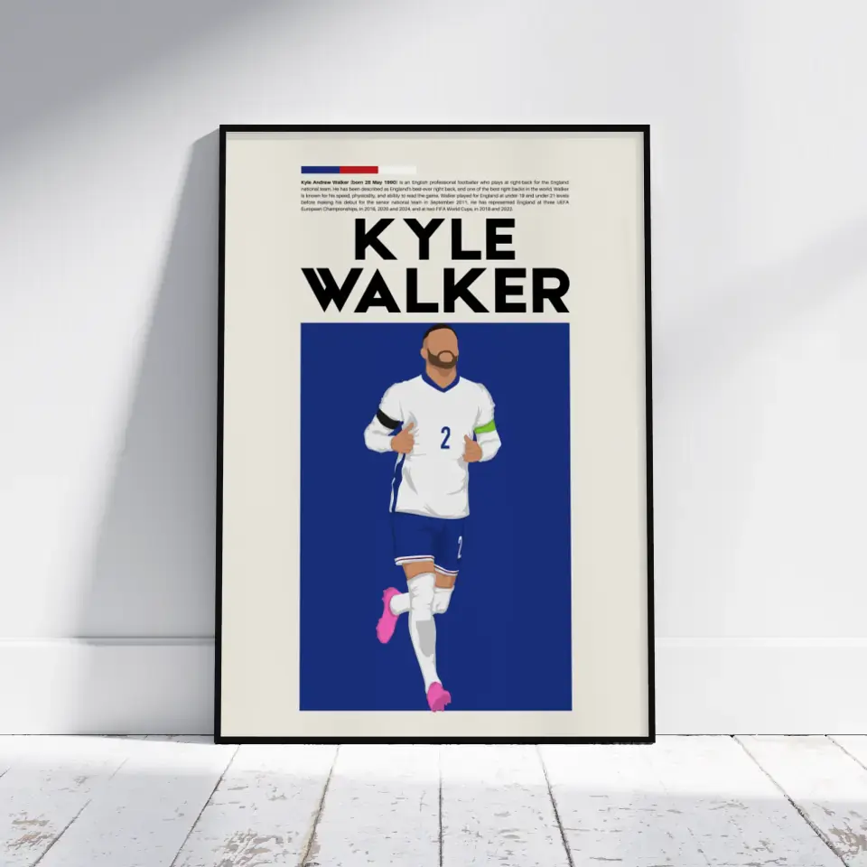 Kyle Walker England - Minimalist Poster - Fans Favourites