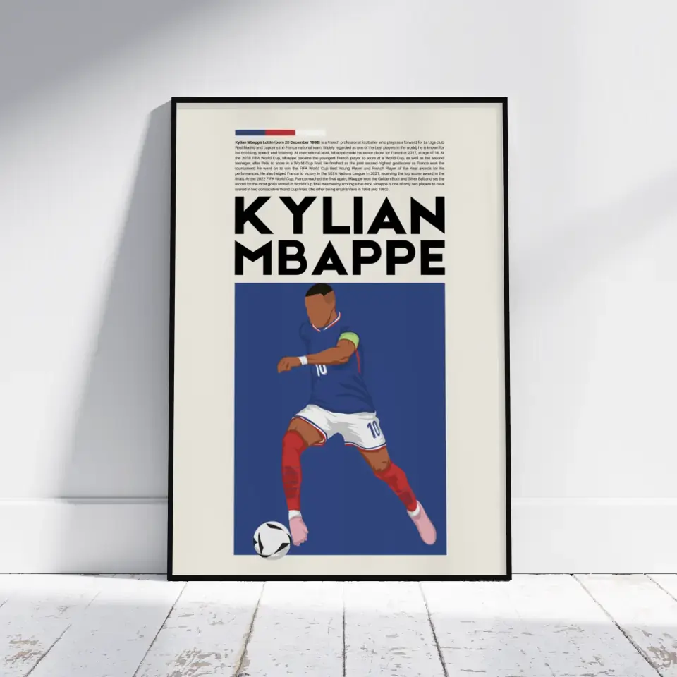 Kylian Mbappé France - Minimalist Poster - Fans Favourites