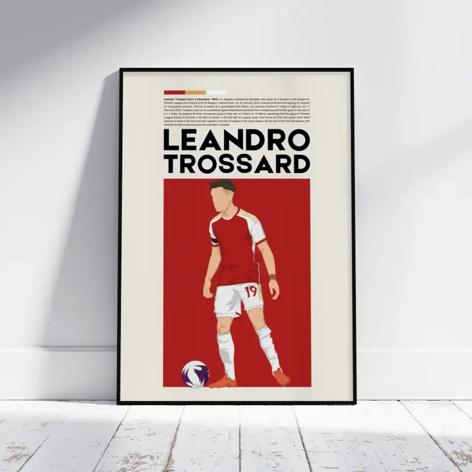 Leandro Trossard Arsenal - Minimalist Poster - Fans Favourites