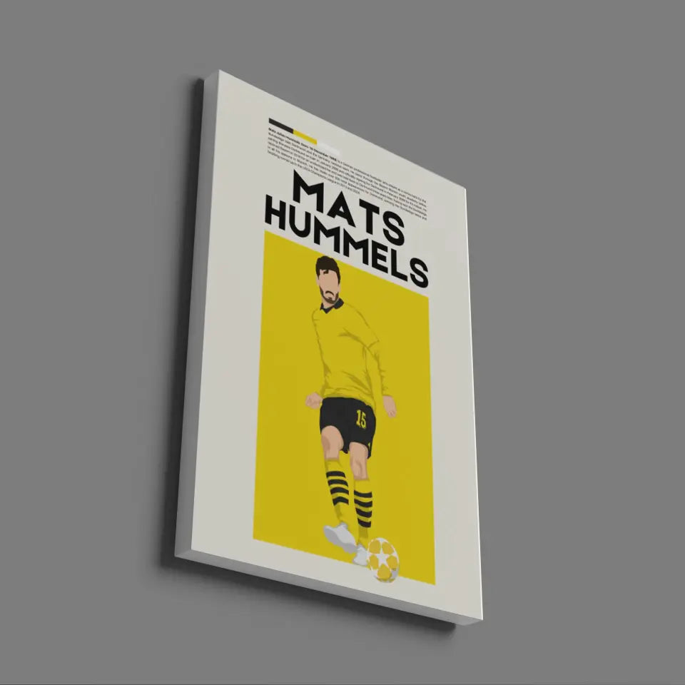 Mats Hummels Dortmund - Minimalist Poster - Fans Favourites
