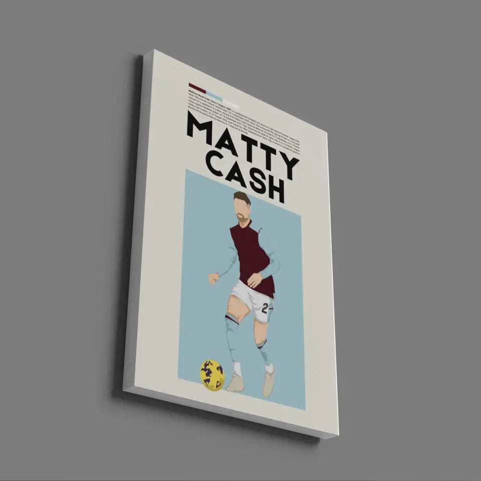 Matty Cash Aston Villa - Minimalist Poster - Fans Favourites