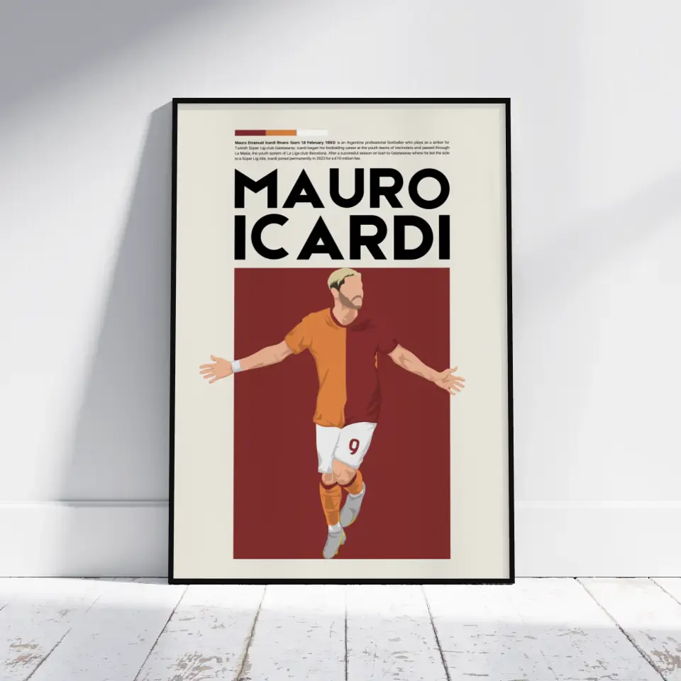 Mauro Icardi Galatasaray - Minimalist Poster - Fans Favourites
