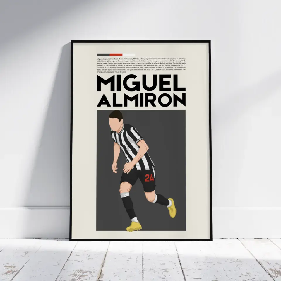 Miguel Almirón Newcastle - Minimalist Poster - Fans Favourites