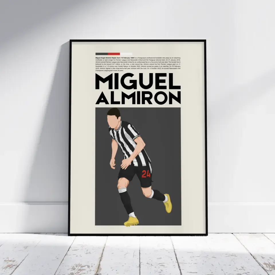 Miguel Almirón Newcastle - Minimalist Poster - Fans Favourites