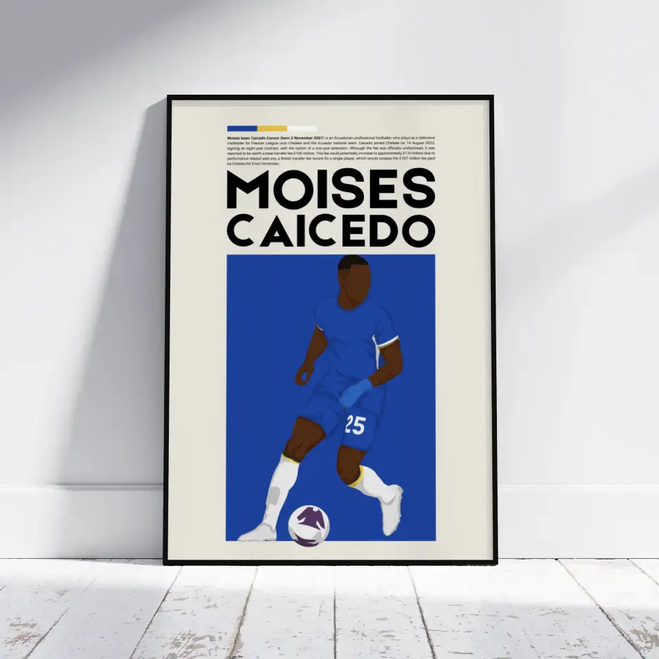 Moisés Caicedo Chelsea - Minimalist Poster - Fans Favourites
