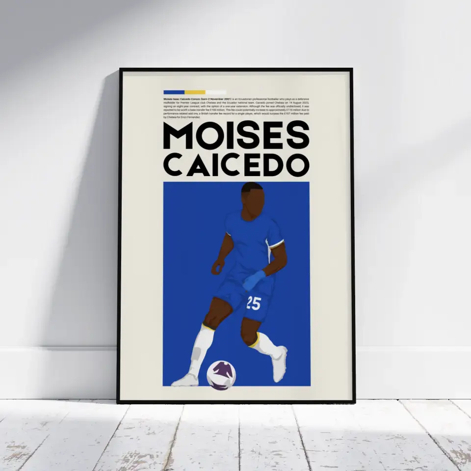 Moisés Caicedo Chelsea - Minimalist Poster - Fans Favourites