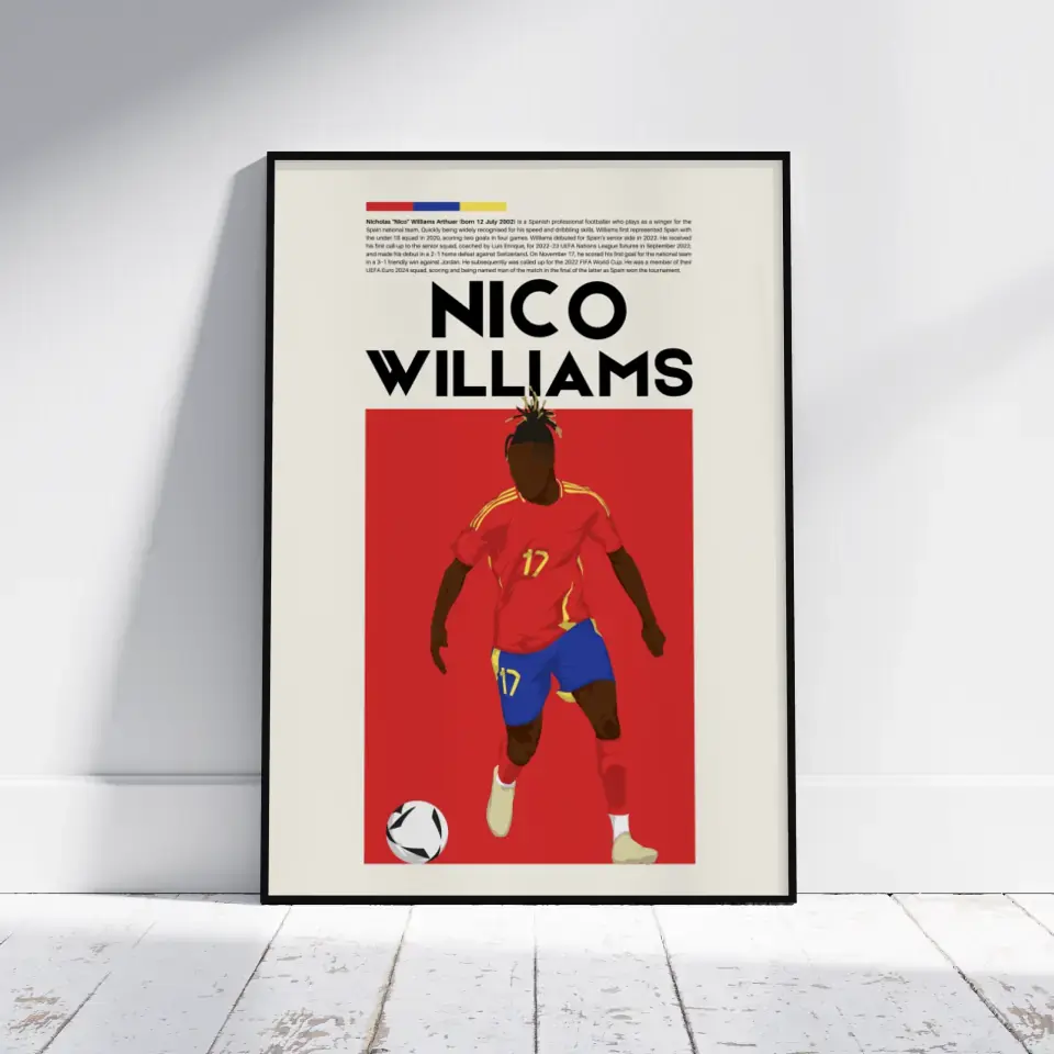 Nico Williams Spain - Minimalist Poster - Fans Favourites