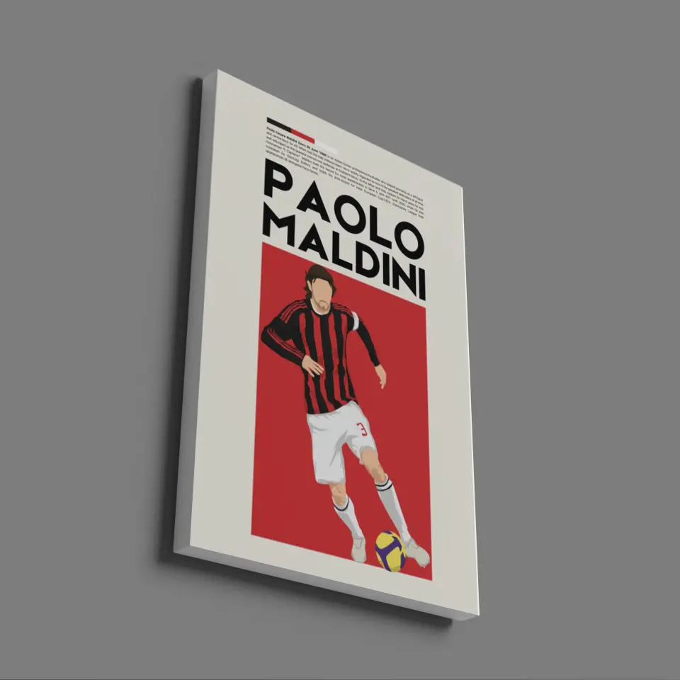 Paolo Maldini AC Milan - Minimalist Poster - Fans Favourites