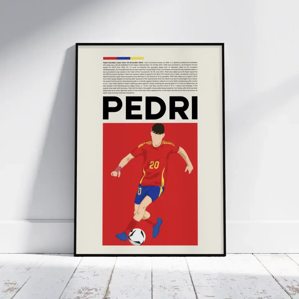 Pedri Spain - Minimalist Poster - Fans Favourites