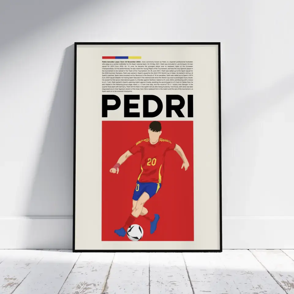 Pedri Spain - Minimalist Poster - Fans Favourites