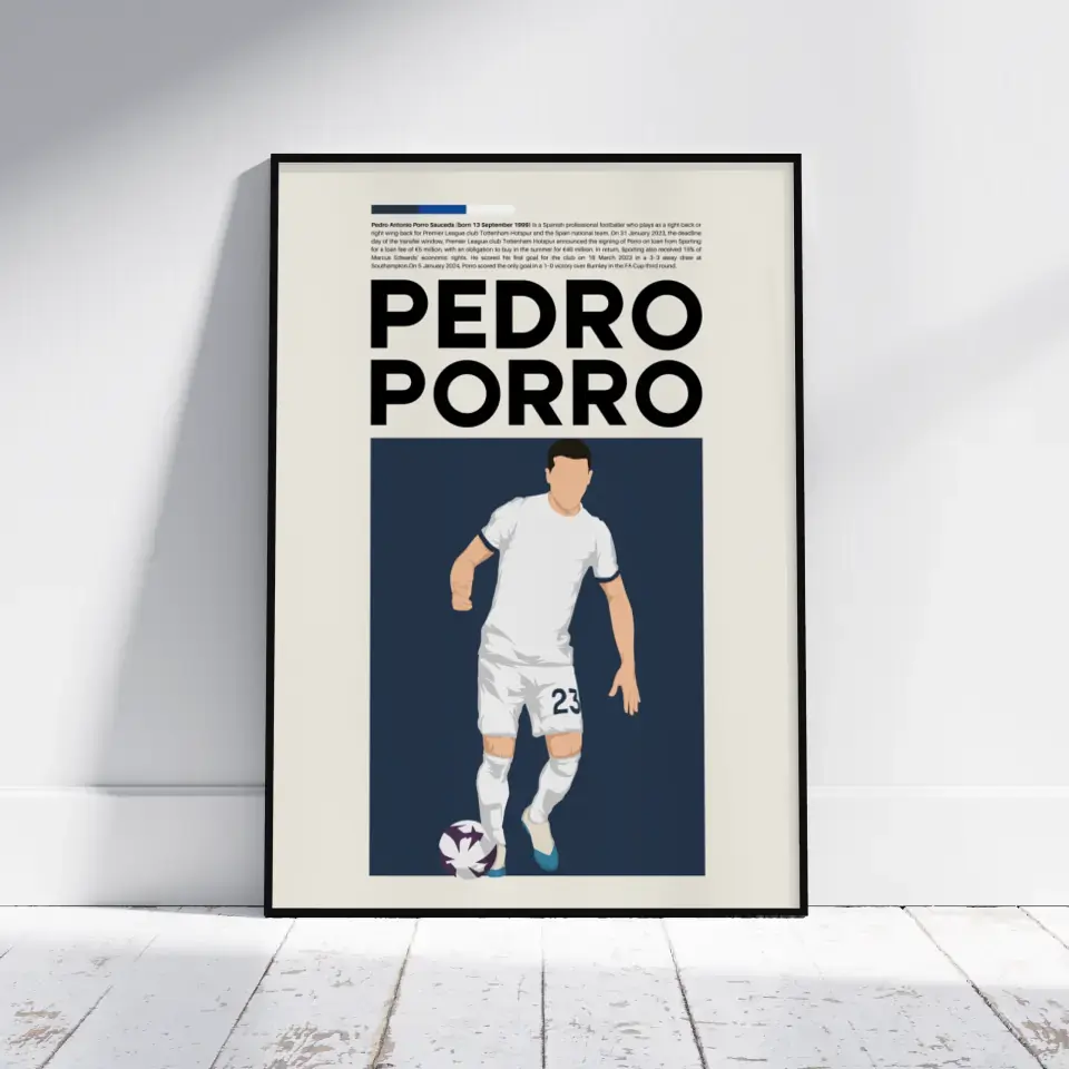 Pedro Porro Tottenham - Minimalist Poster - Fans Favourites