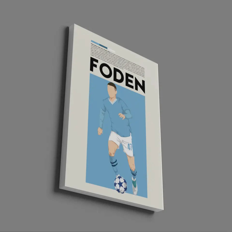 Phil Foden Man City - Minimalist Poster - Fans Favourites