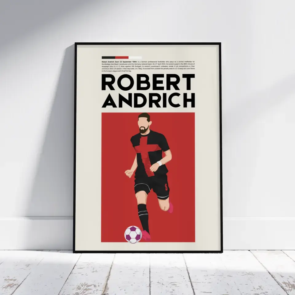 Robert Andrich Leverkusen - Minimalist Poster - Fans Favourites