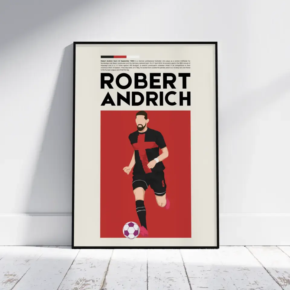 Robert Andrich Leverkusen - Minimalist Poster - Fans Favourites