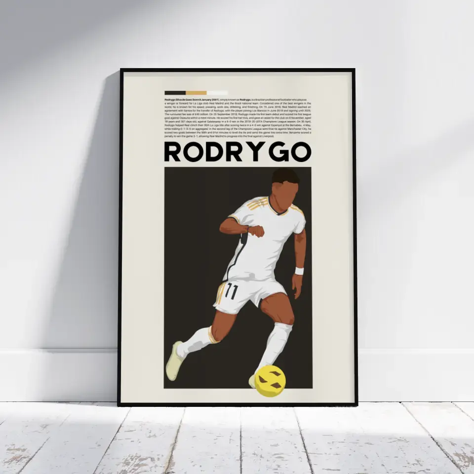 Rodrygo Real Madrid - Minimalist Poster - Fans Favourites