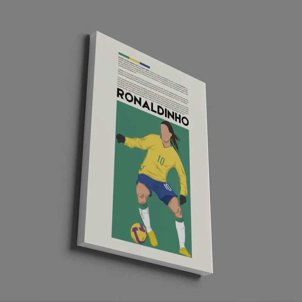 Ronaldinho Brazil - Minimalist Poster - Fans Favourites