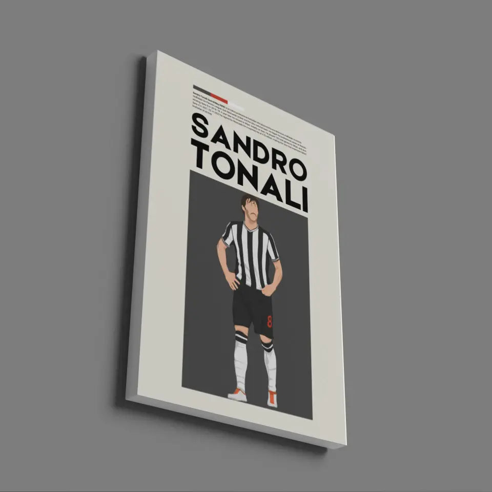 Sandro Tonali Newcastle - Minimalist Poster - Fans Favourites