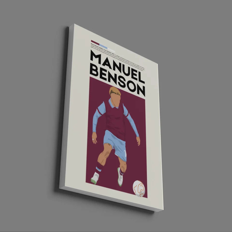 Manuel Benson Burnley - Minimalist Poster - Fans Favourites