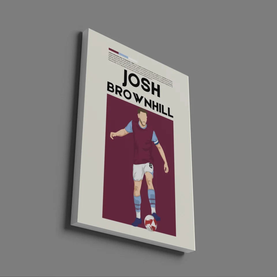 Josh Brownhill Burnley - Minimalist Poster - Fans Favourites