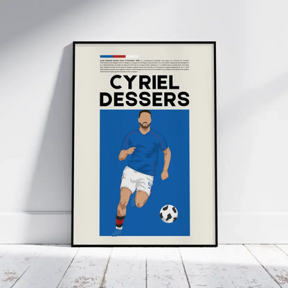 Cyriel Dessers Rangers - Minimalist Poster - Fans Favourites