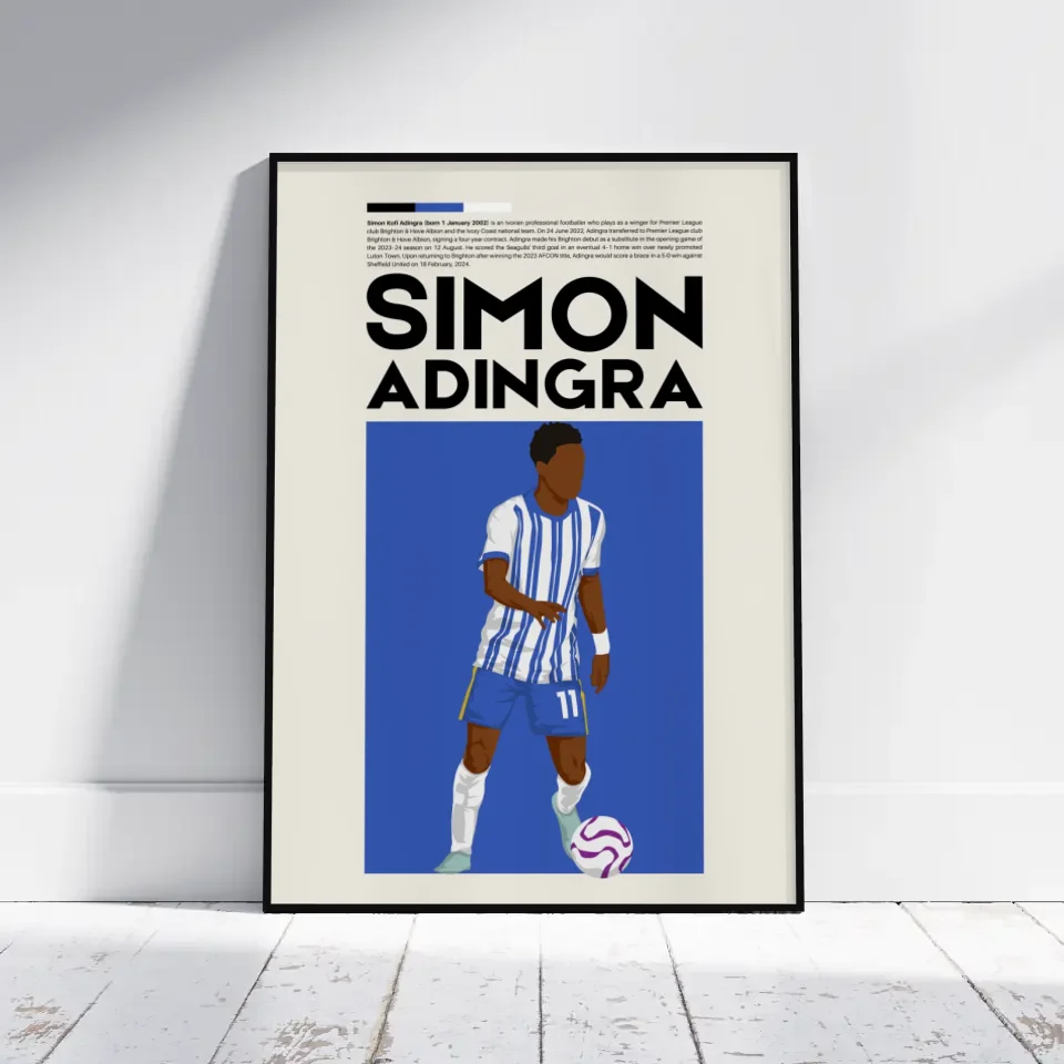 Simon Adingra Brighton - Minimalist Poster - Fans Favourites