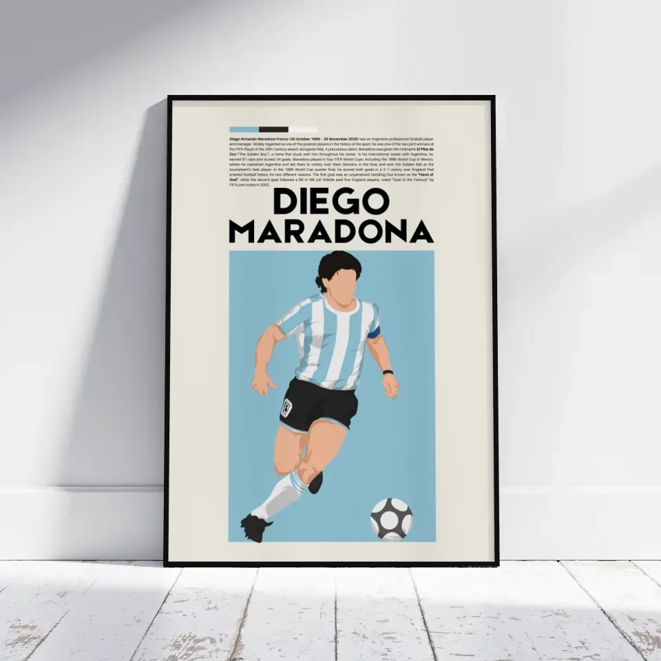 Diego Maradona Argentina - Minimalist Poster - Fans Favourites