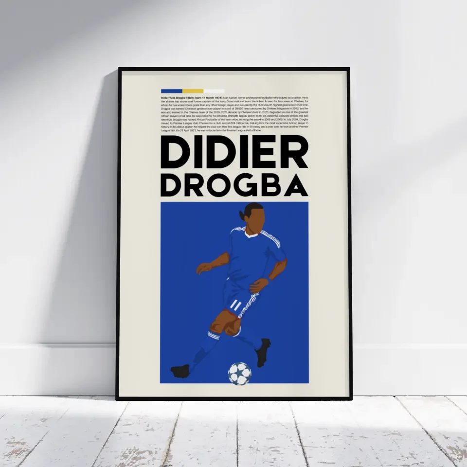 Didier Drogba Chelsea - Minimalist Poster - Fans Favourites