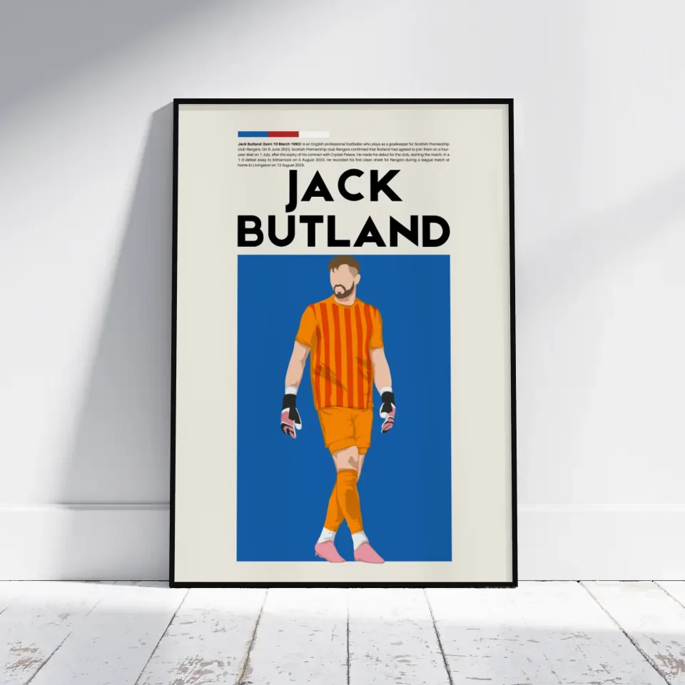 Jack Butland Rangers - Minimalist Poster - Fans Favourites