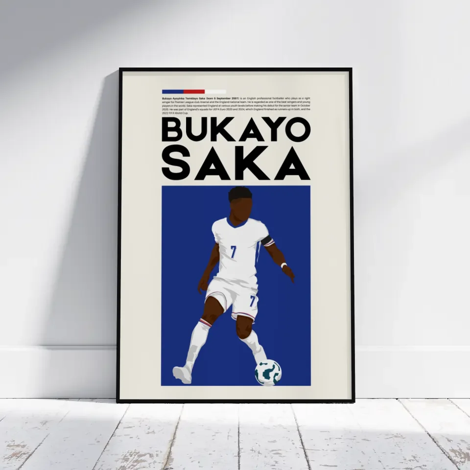 Bukayo Saka England - Minimalist Poster - Fans Favourites
